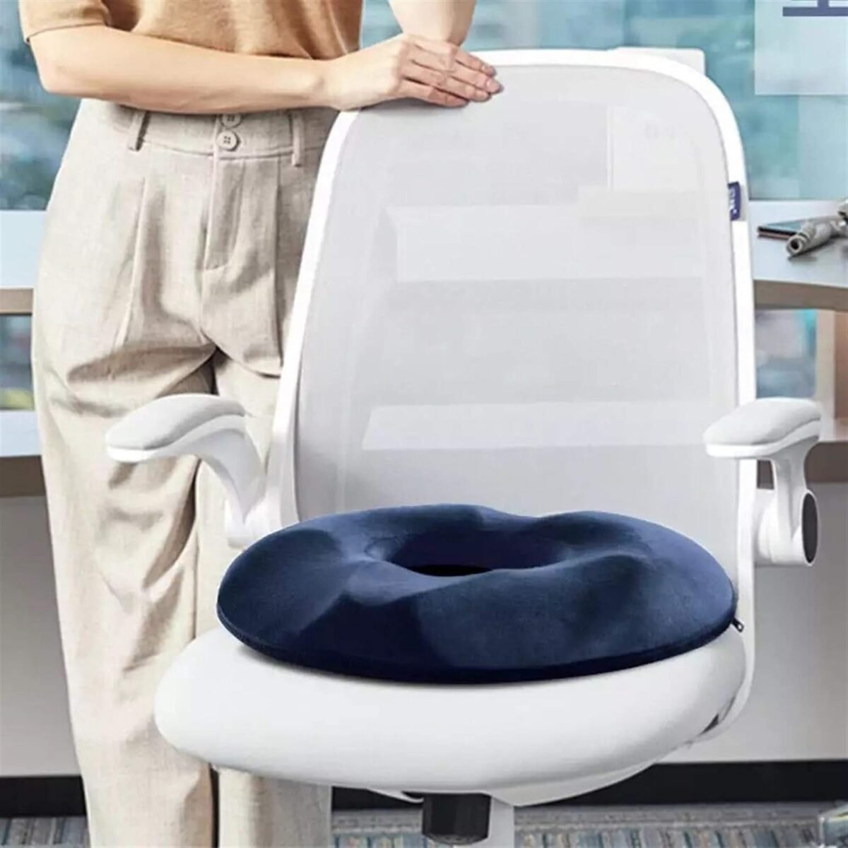 Oreiller en forme de beignet pour hémorroïdes - Ortho-feet
