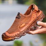 Sandales d'été en cuir orthopédique  pour hommes - Ortho-feet