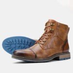 Fred - Mocassins Orthopédique Homme rétro en cuir à lacets - Ortho-feet