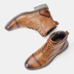 Fred - Mocassins Orthopédique Homme rétro en cuir à lacets - Ortho-feet
