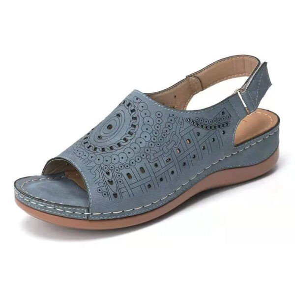 Sandale Orthopédique Femme Semi-Ouverte avec Motifs - Ortho-feet